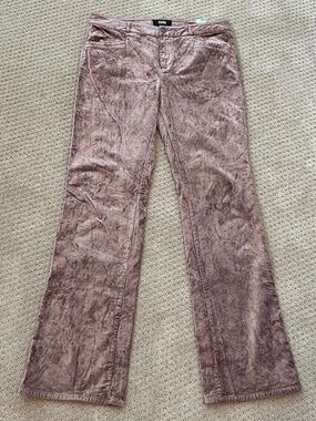 PAIGE Cindy Twisted Seam Velvet Pants in Warm Suede Size 31